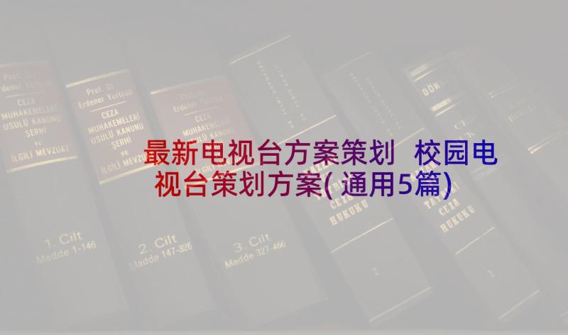 最新电视台方案策划 校园电视台策划方案(通用5篇)