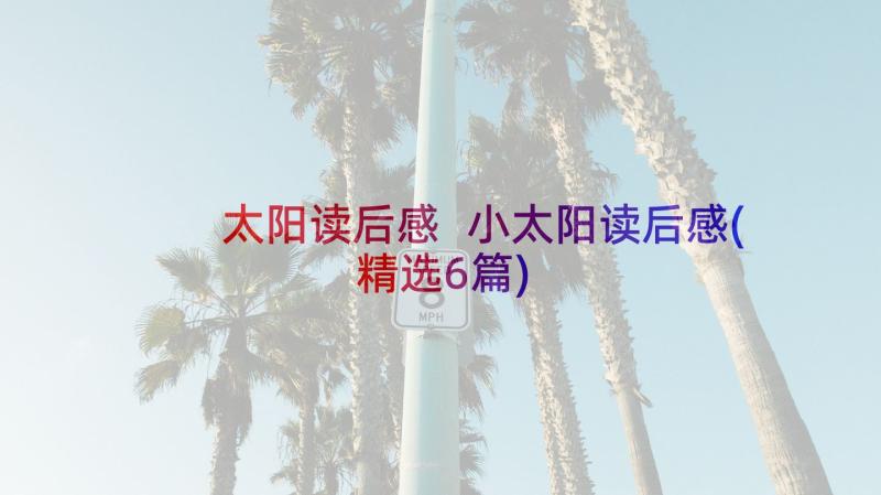 太阳读后感 小太阳读后感(精选6篇)