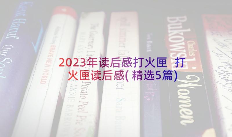 2023年读后感打火匣 打火匣读后感(精选5篇)