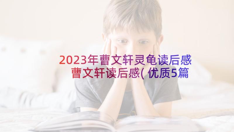 2023年曹文轩灵龟读后感 曹文轩读后感(优质5篇)