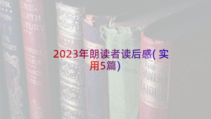 2023年朗读者读后感(实用5篇)