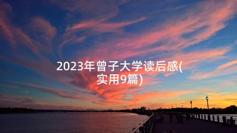 2023年曾子大学读后感(实用9篇)