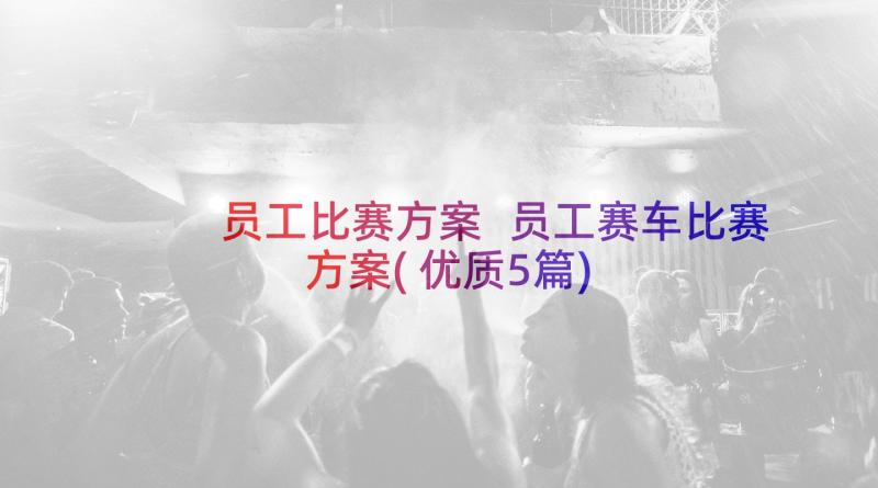 员工比赛方案 员工赛车比赛方案(优质5篇)