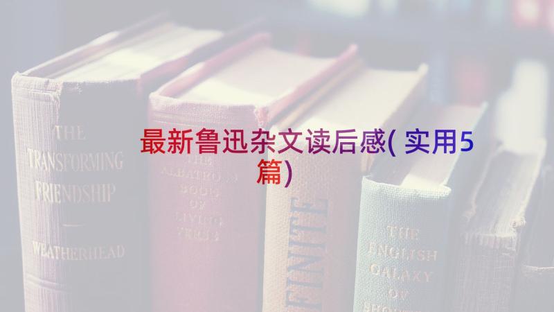 最新鲁迅杂文读后感(实用5篇)