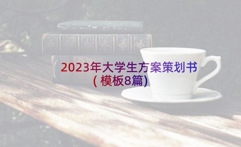 2023年大学生方案策划书(模板8篇)