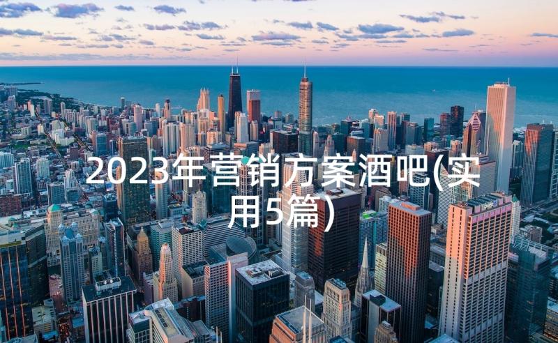 2023年营销方案酒吧(实用5篇)