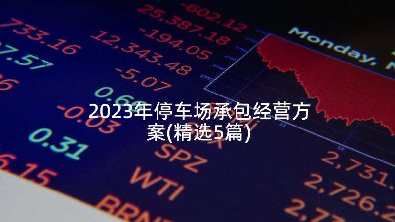 2023年停车场承包经营方案(精选5篇)