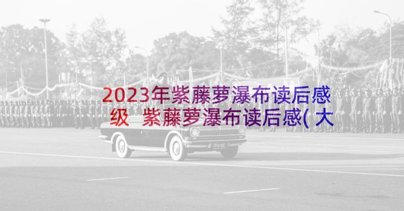 2023年紫藤萝瀑布读后感级 紫藤萝瀑布读后感(大全5篇)