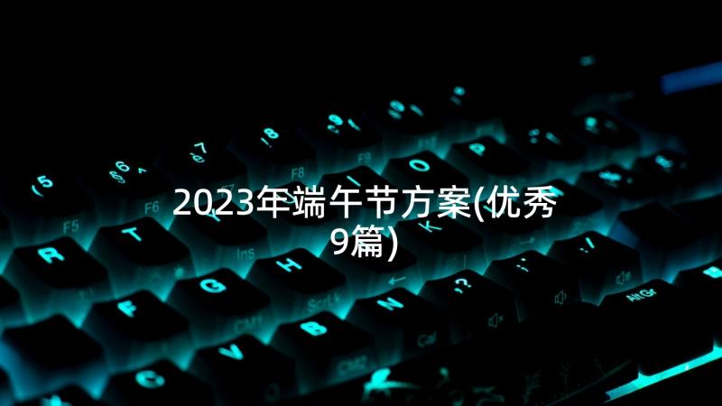 2023年端午节方案(优秀9篇)