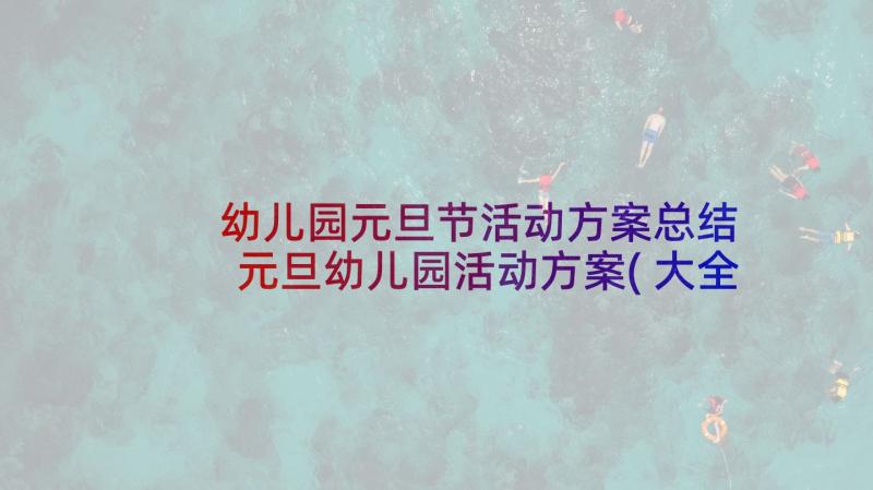 幼儿园元旦节活动方案总结 元旦幼儿园活动方案(大全8篇)