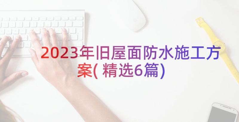 2023年旧屋面防水施工方案(精选6篇)