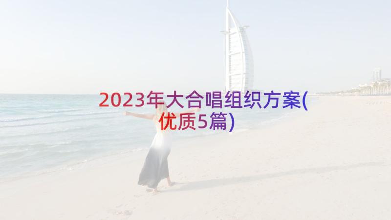 2023年大合唱组织方案(优质5篇)