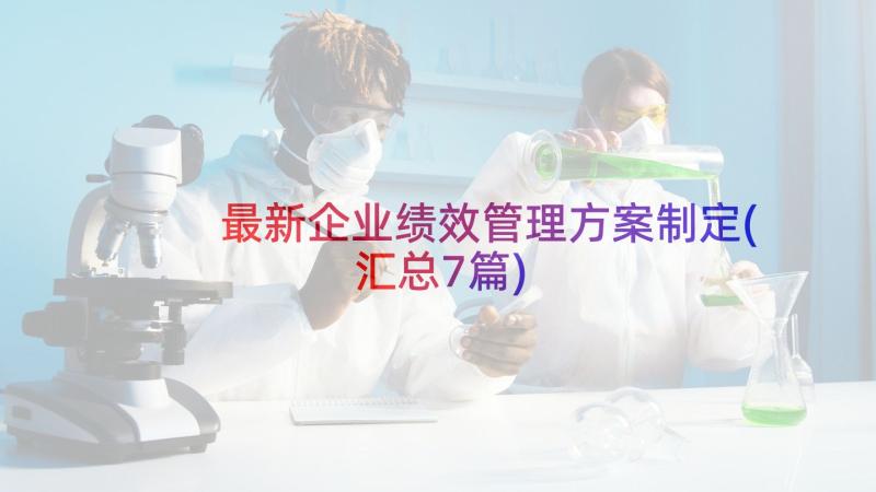 最新企业绩效管理方案制定(汇总7篇)