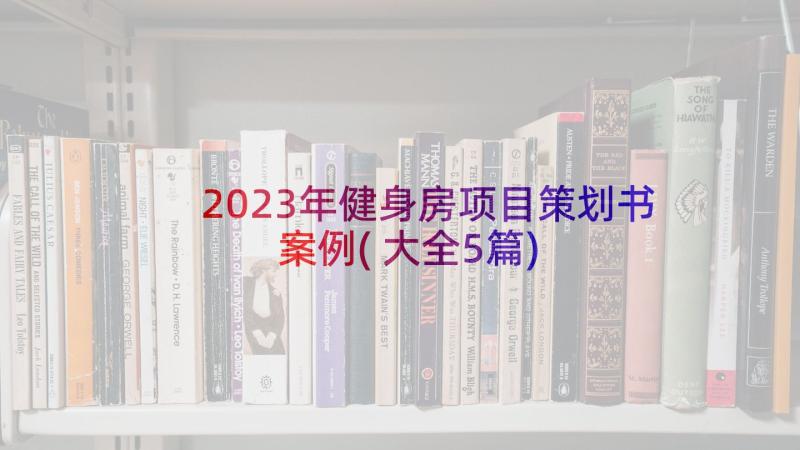 2023年健身房项目策划书案例(大全5篇)