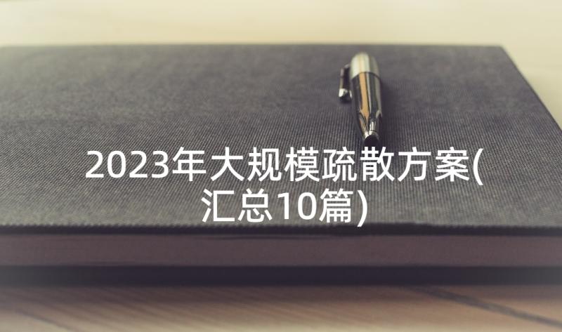 2023年大规模疏散方案(汇总10篇)