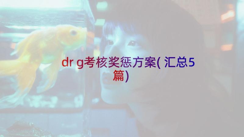 drg考核奖惩方案(汇总5篇)