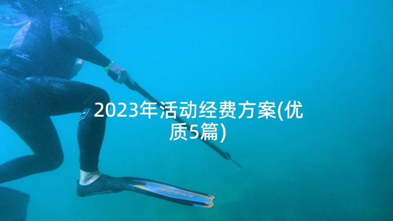 2023年活动经费方案(优质5篇)