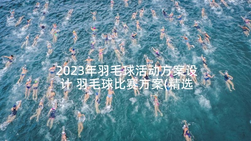 2023年羽毛球活动方案设计 羽毛球比赛方案(精选8篇)