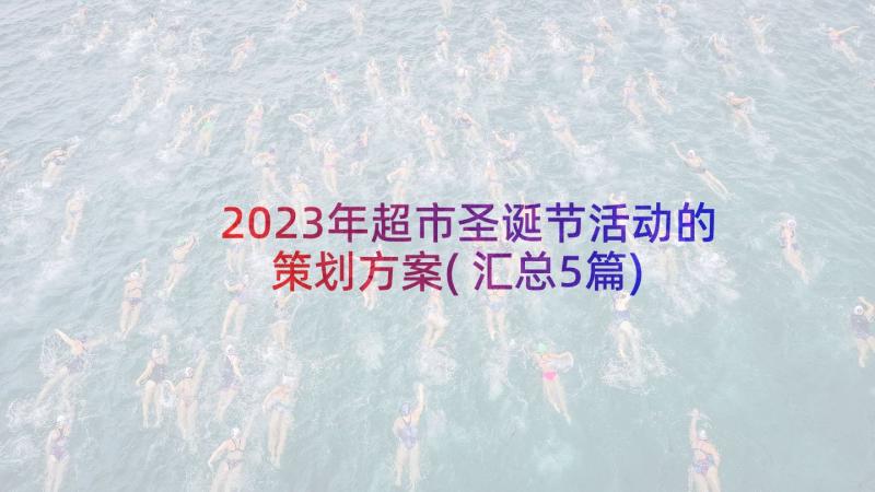 2023年超市圣诞节活动的策划方案(汇总5篇)