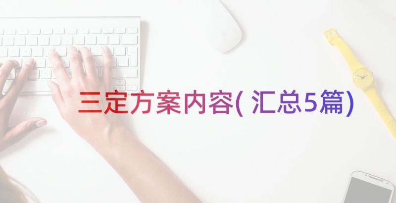 三定方案内容(汇总5篇)