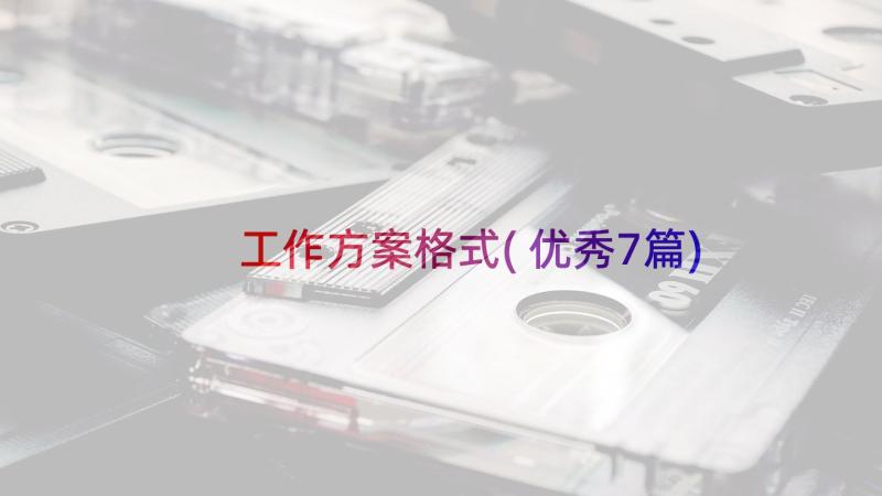 工作方案格式(优秀7篇)