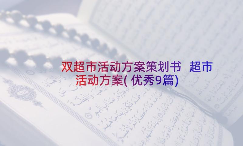 双超市活动方案策划书 超市活动方案(优秀9篇)