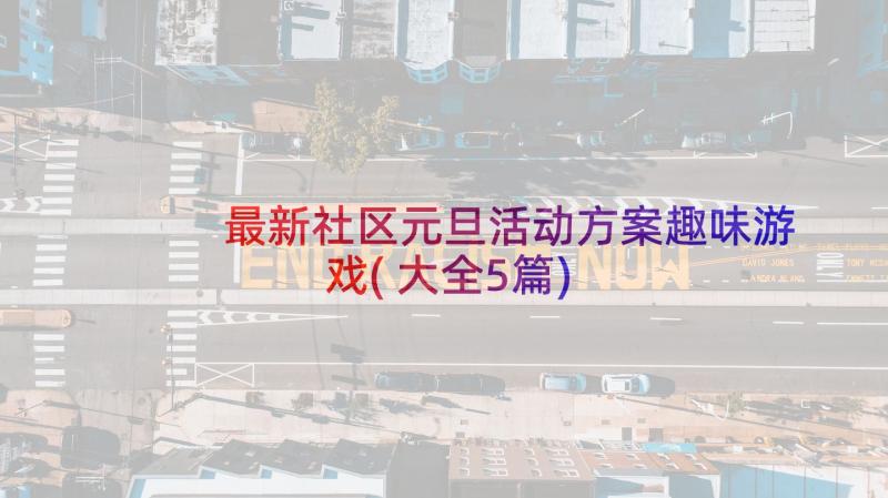 最新社区元旦活动方案趣味游戏(大全5篇)