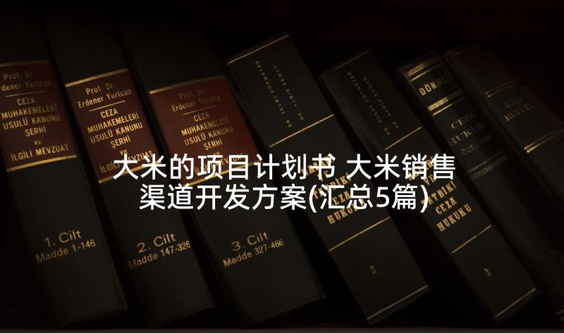 大米的项目计划书 大米销售渠道开发方案(汇总5篇)