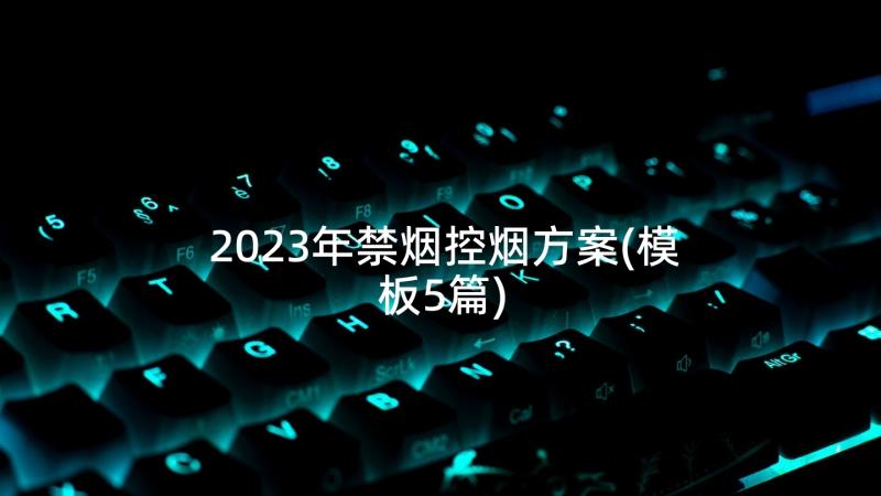 2023年禁烟控烟方案(模板5篇)