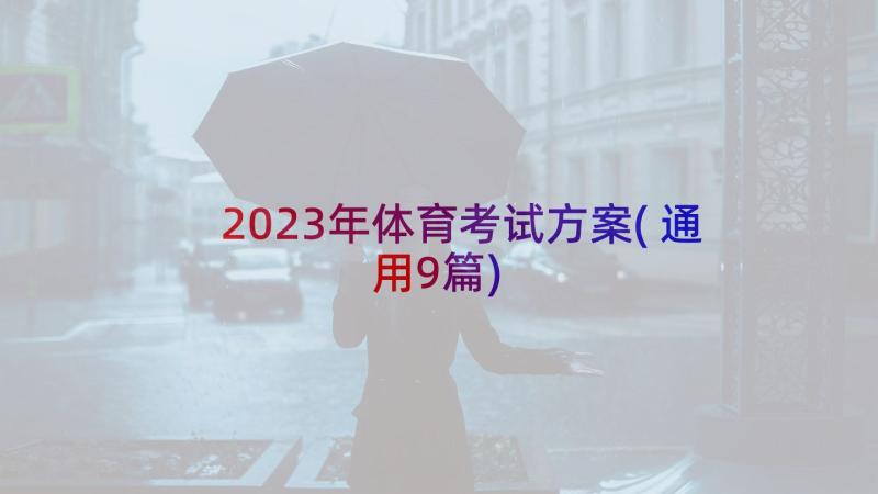 2023年体育考试方案(通用9篇)