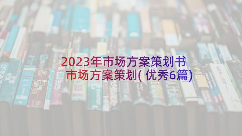 2023年市场方案策划书 市场方案策划(优秀6篇)