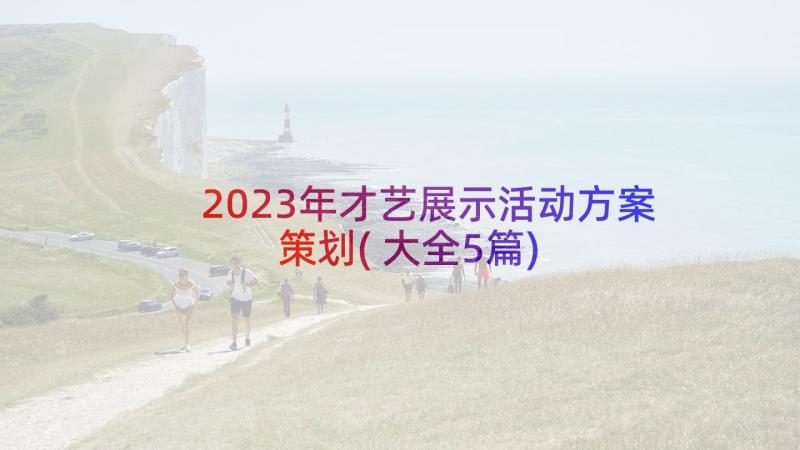 2023年才艺展示活动方案策划(大全5篇)