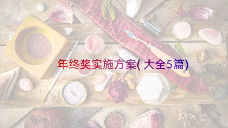 年终奖实施方案(大全5篇)