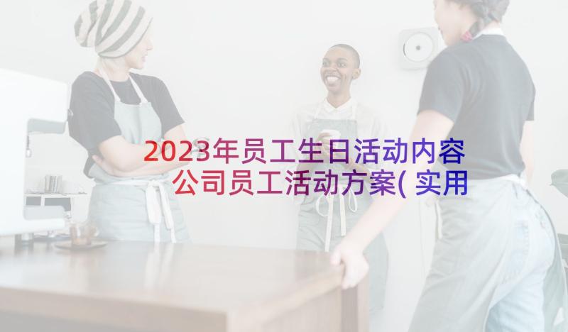 2023年员工生日活动内容 公司员工活动方案(实用5篇)