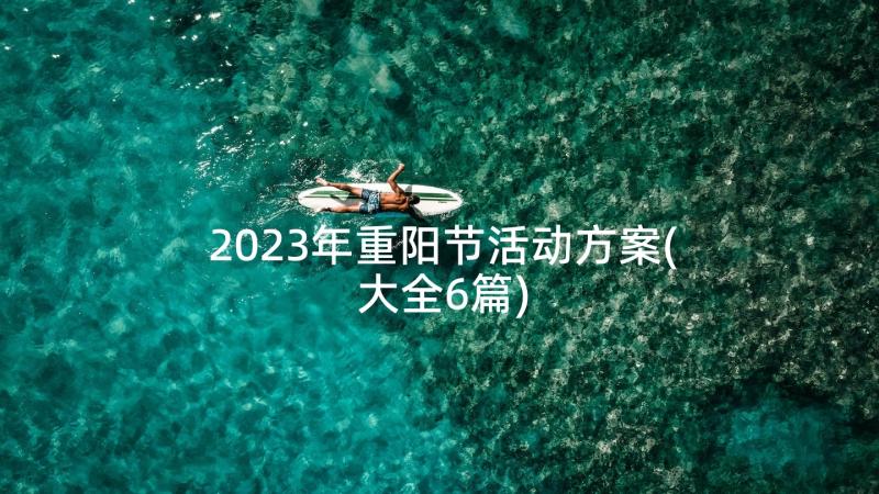 2023年重阳节活动方案(大全6篇)