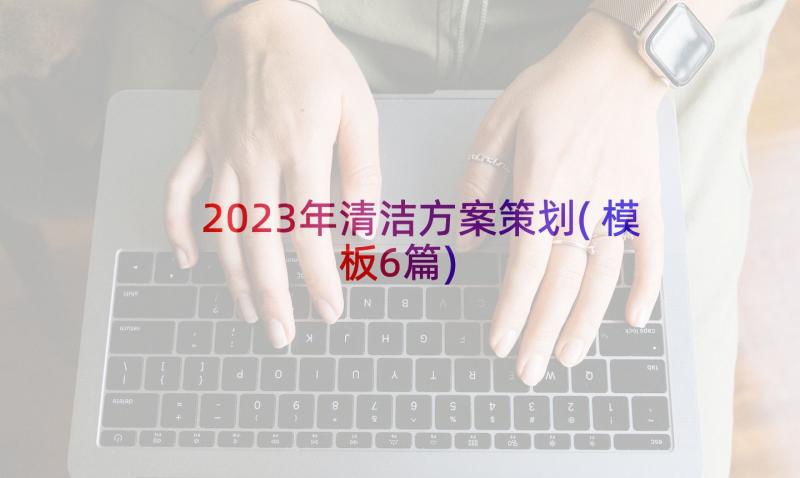 2023年清洁方案策划(模板6篇)