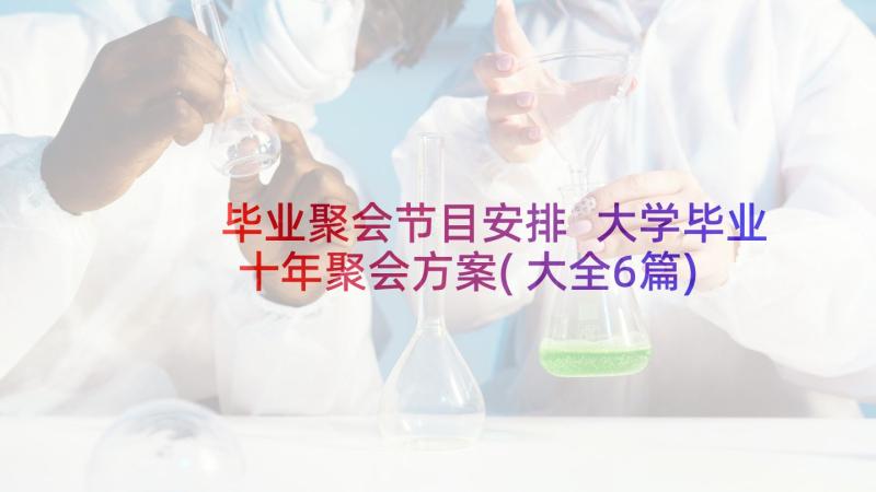 毕业聚会节目安排 大学毕业十年聚会方案(大全6篇)