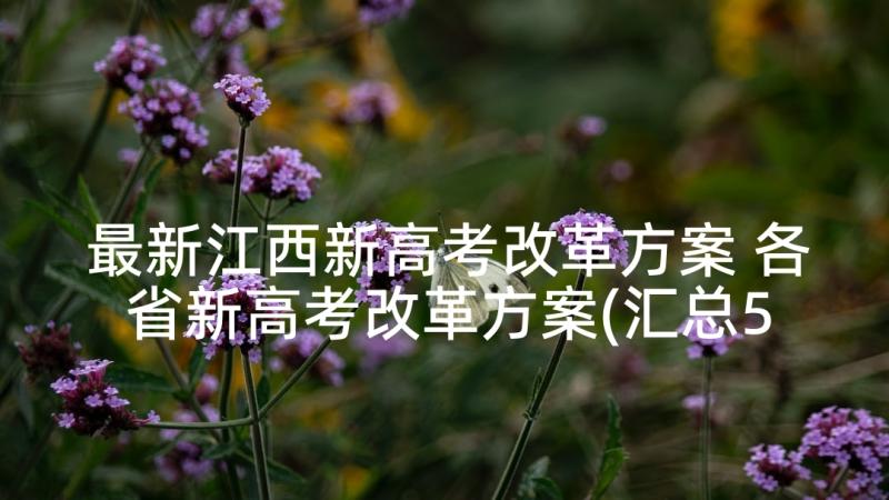 最新江西新高考改革方案 各省新高考改革方案(汇总5篇)