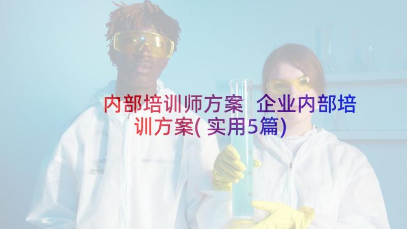 内部培训师方案 企业内部培训方案(实用5篇)