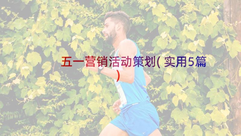 五一营销活动策划(实用5篇)