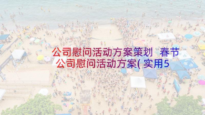 公司慰问活动方案策划 春节公司慰问活动方案(实用5篇)