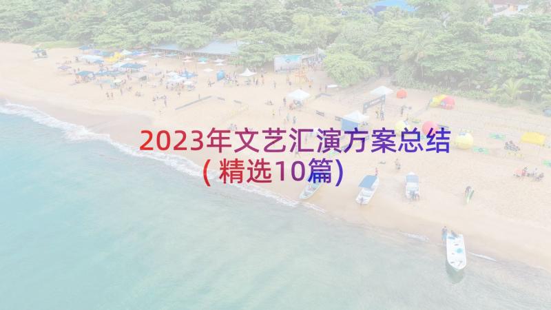 2023年文艺汇演方案总结(精选10篇)