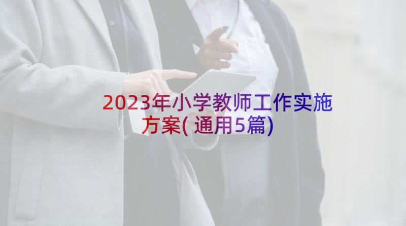 2023年小学教师工作实施方案(通用5篇)