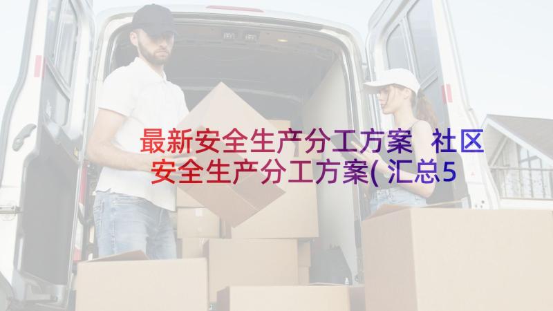 最新安全生产分工方案 社区安全生产分工方案(汇总5篇)