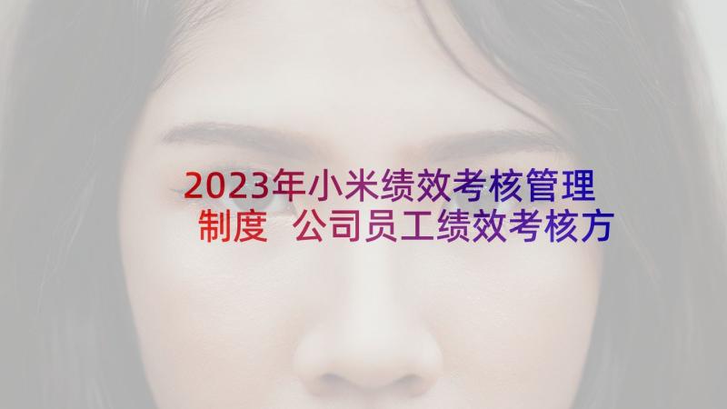 2023年小米绩效考核管理制度 公司员工绩效考核方案(通用5篇)