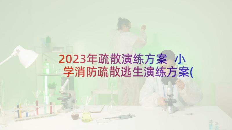 2023年疏散演练方案 小学消防疏散逃生演练方案(优秀5篇)