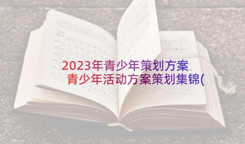 2023年青少年策划方案 青少年活动方案策划集锦(模板5篇)