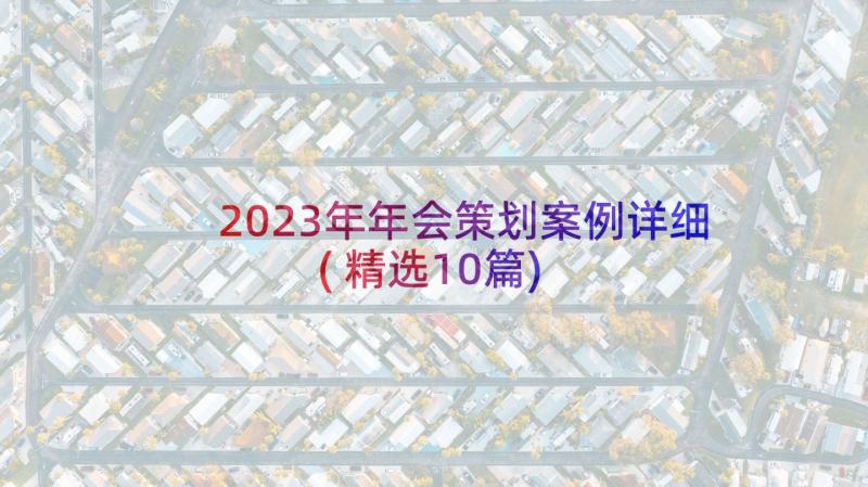 2023年年会策划案例详细(精选10篇)