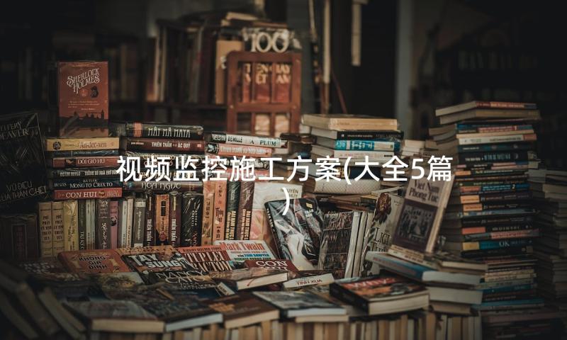 视频监控施工方案(大全5篇)