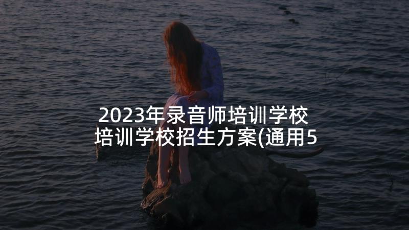 2023年录音师培训学校 培训学校招生方案(通用5篇)